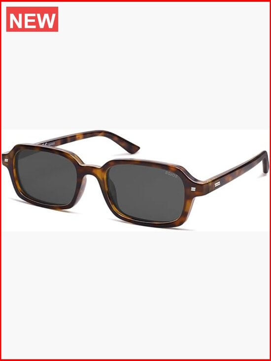 Trendy Rectangle Polarized Sunglasses - Thin Slim Square Sunnies